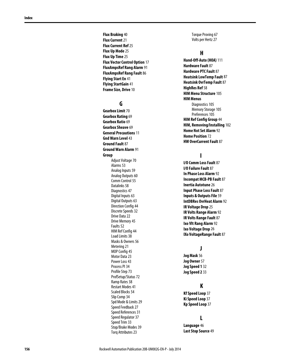 Rockwell Automation 20B PowerFlex 700 AC Drives Vector Control (v4.001 and up) User Manual | Page 156 / 166