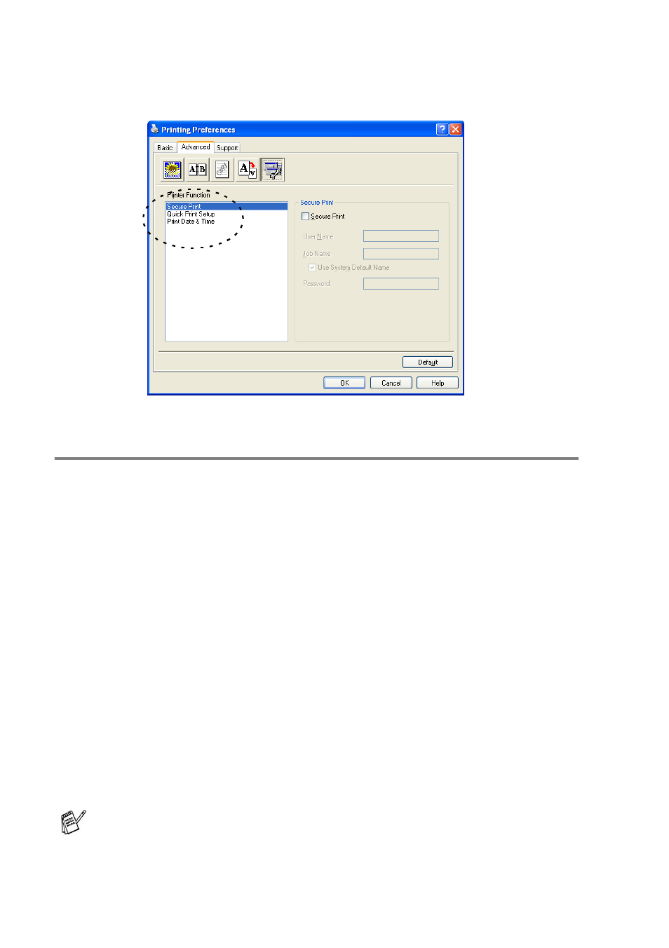 Device options, Secure print, Device options -11 | Secure print -11 | Brother DCP8020 User Manual | Page 106 / 282