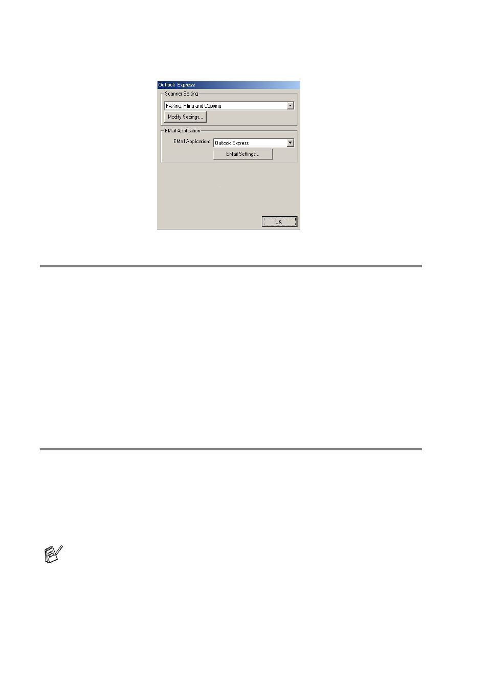 Scan to e-mail, To access scan to e-mail configurations screen, Scanner settings | Scan to e-mail -10 | Brother DCP8020 User Manual | Page 150 / 282