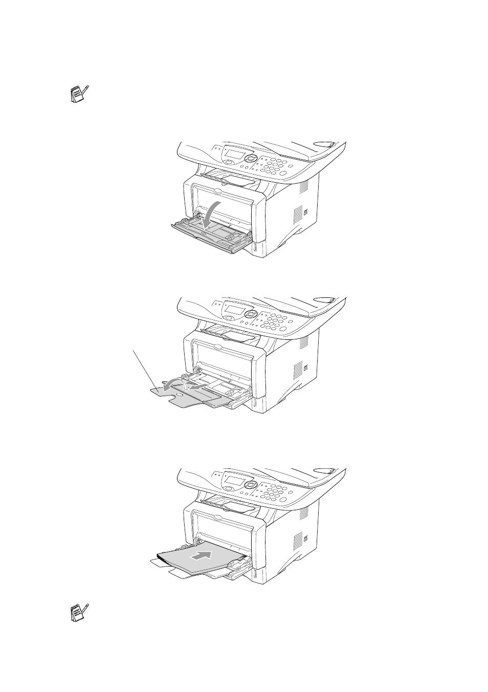 To load paper or other media in the multi-purpose, Tray (mp tray) (for dcp-8025d) -9 | Brother DCP8020 User Manual | Page 41 / 282