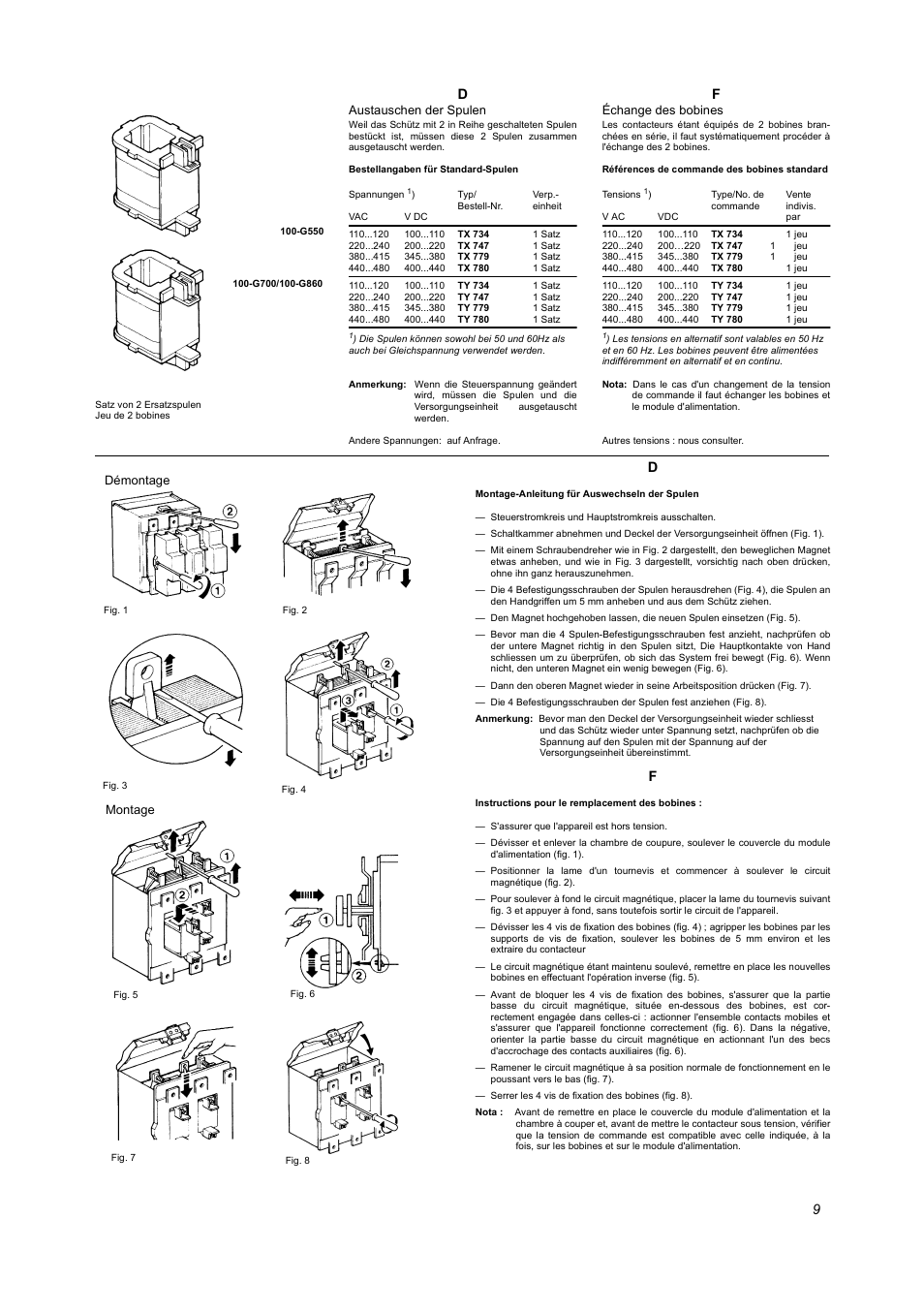 Rockwell Automation 100 G550...G860 Contactors User Manual | Page 9 / 16