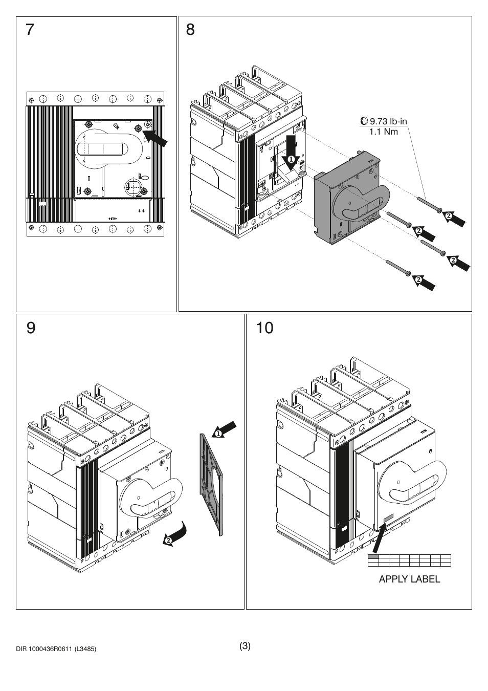 Rockwell Automation 140G-K-RMB_RMY Rotary Handle Operating Mechanism Direct User Manual | Page 3 / 4