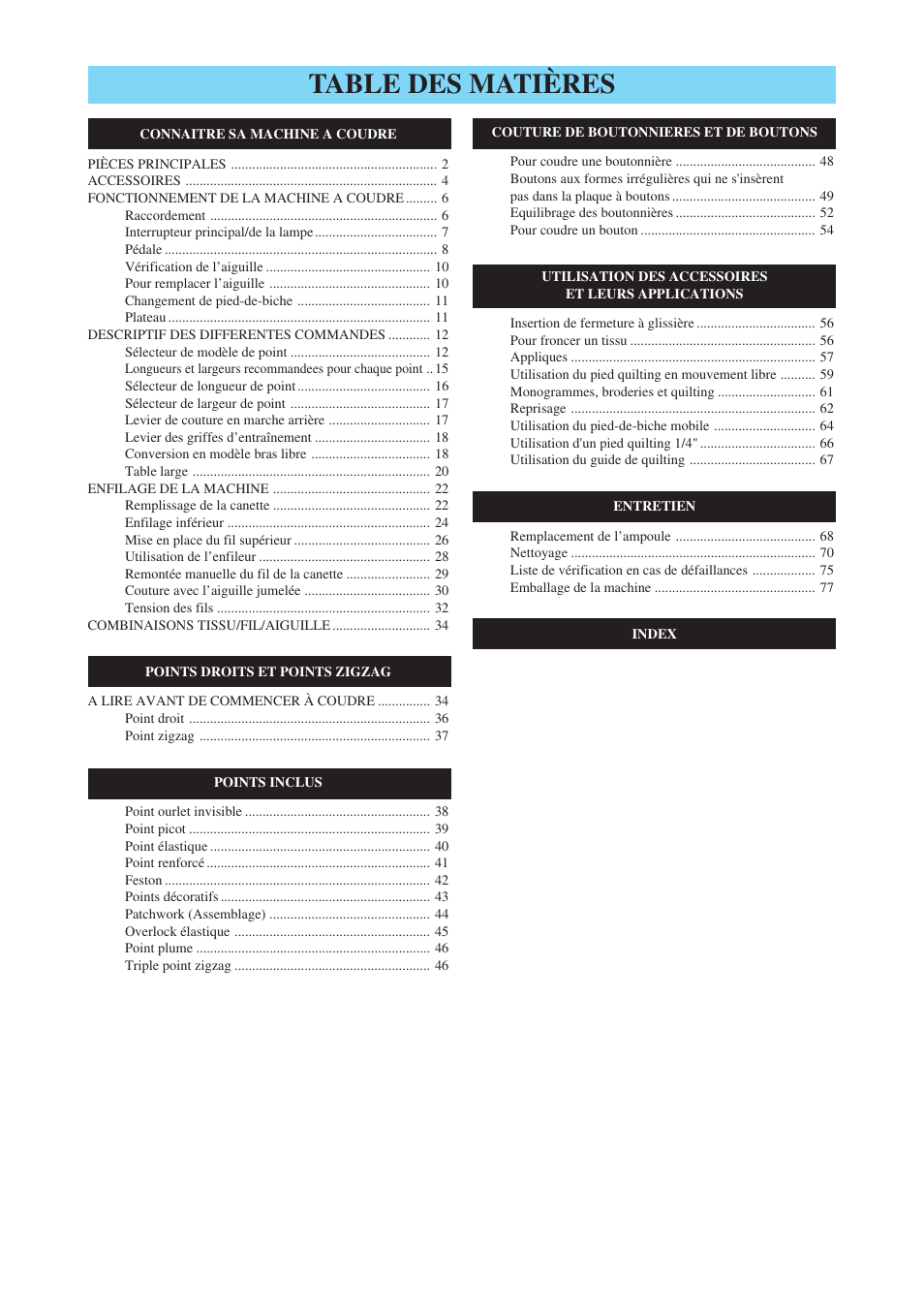 Brother Sewing Manching User Manual | Page 9 / 90