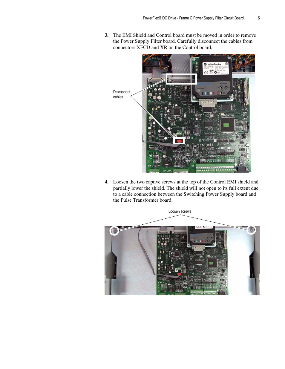 Rockwell Automation 20P PowerFlex DC Drive - Frame C Power Supply Filter Circuit Board User Manual | Page 5 / 8