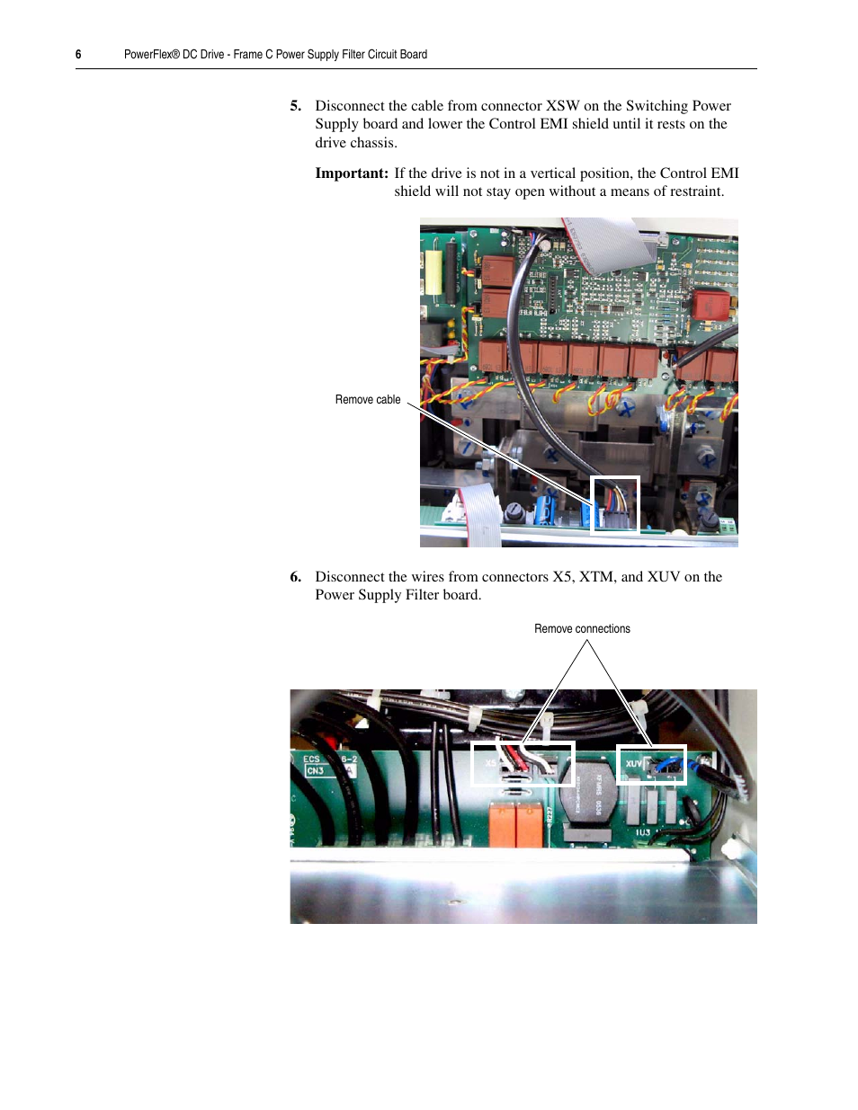 Rockwell Automation 20P PowerFlex DC Drive - Frame C Power Supply Filter Circuit Board User Manual | Page 6 / 8