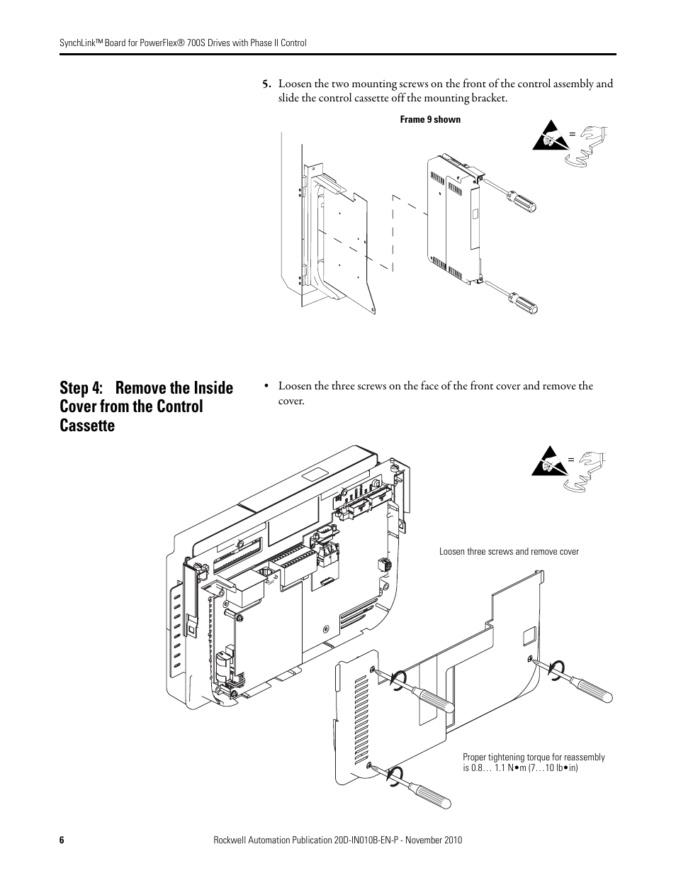Rockwell Automation 20D-P2-SLBO PowerFlex 700S Drive Phase II Control SynchLink Board User Manual | Page 6 / 12