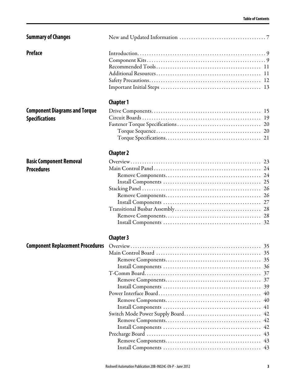 Rockwell Automation 20B PowerFlex 700 Drive Components Replacement - Frame 8 User Manual | Page 3 / 76