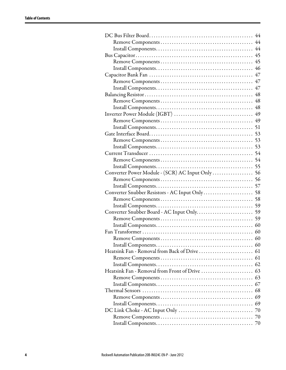 Rockwell Automation 20B PowerFlex 700 Drive Components Replacement - Frame 8 User Manual | Page 4 / 76