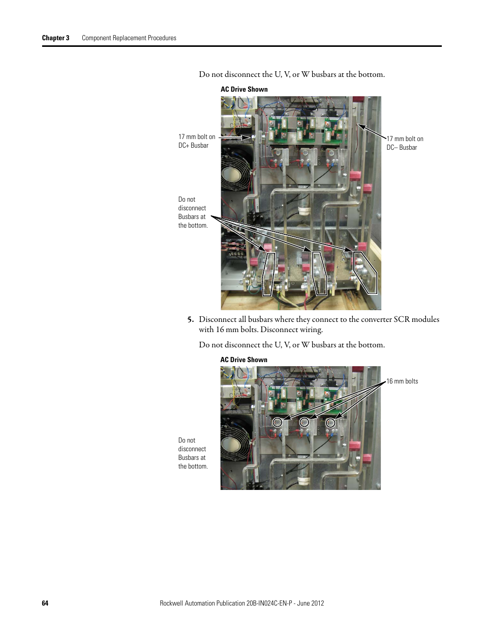 Rockwell Automation 20B PowerFlex 700 Drive Components Replacement - Frame 8 User Manual | Page 64 / 76