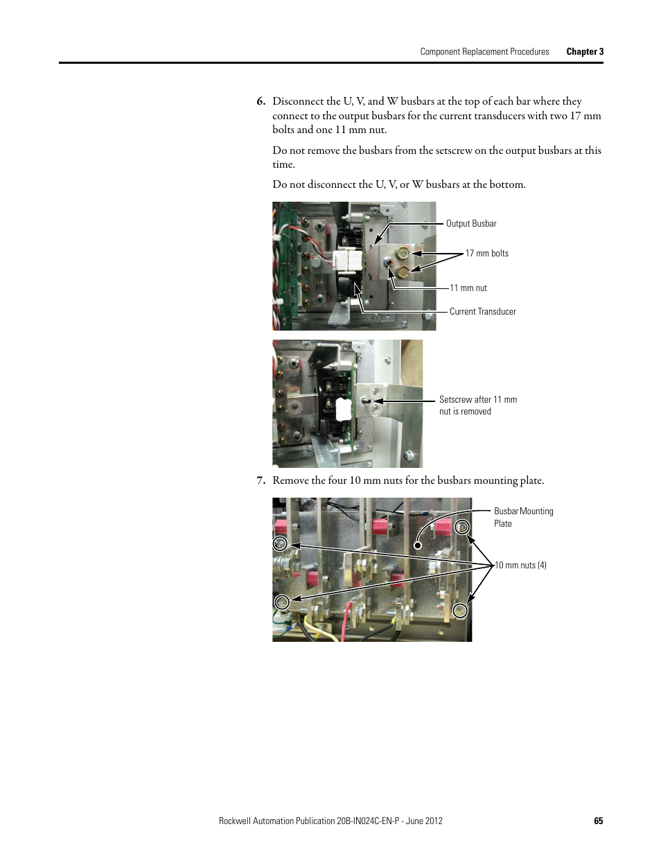 Rockwell Automation 20B PowerFlex 700 Drive Components Replacement - Frame 8 User Manual | Page 65 / 76