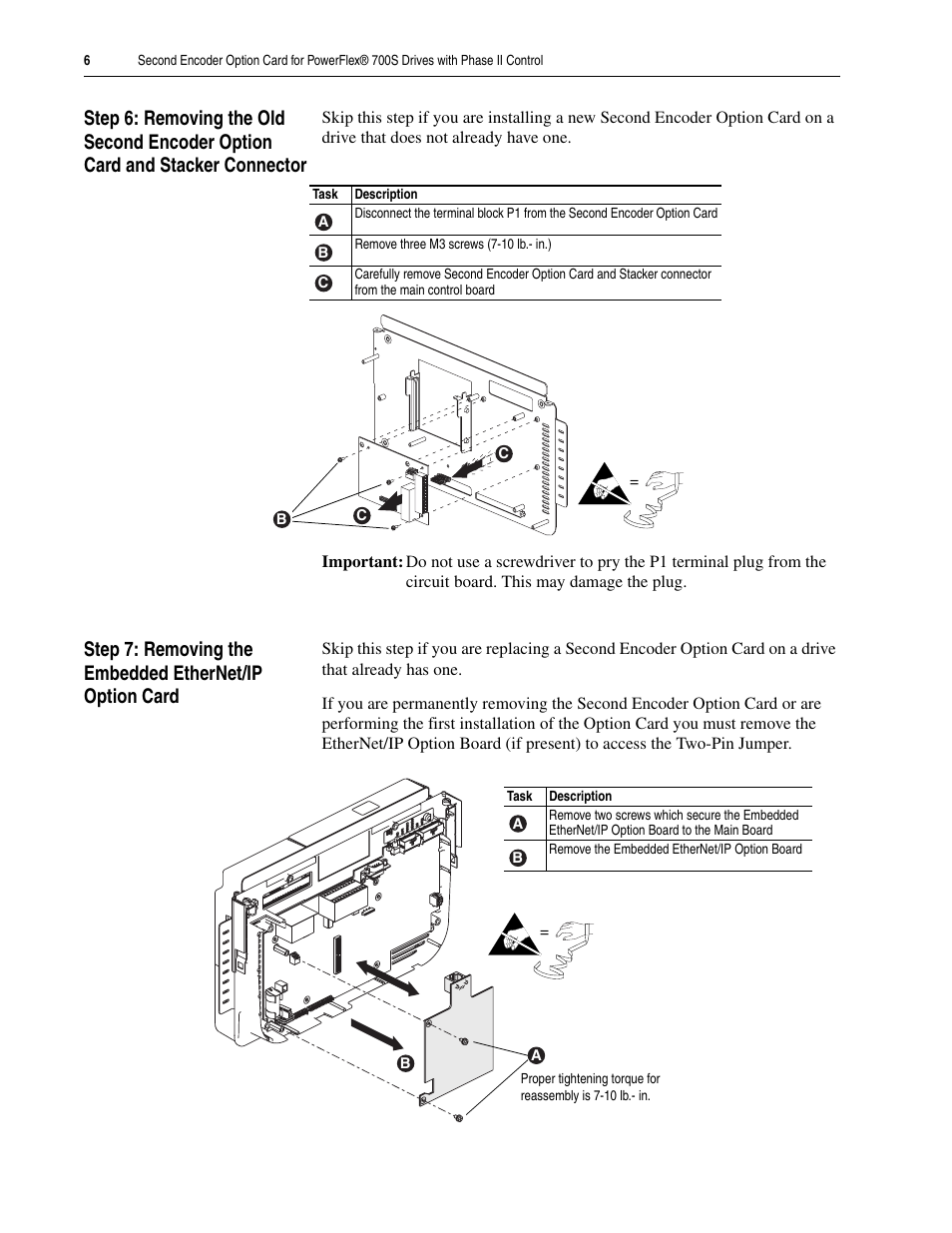 Rockwell Automation 20D-P2-ENCO PowerFlex 700S Drive Phase II Control Second Encoder Option Card User Manual | Page 6 / 12