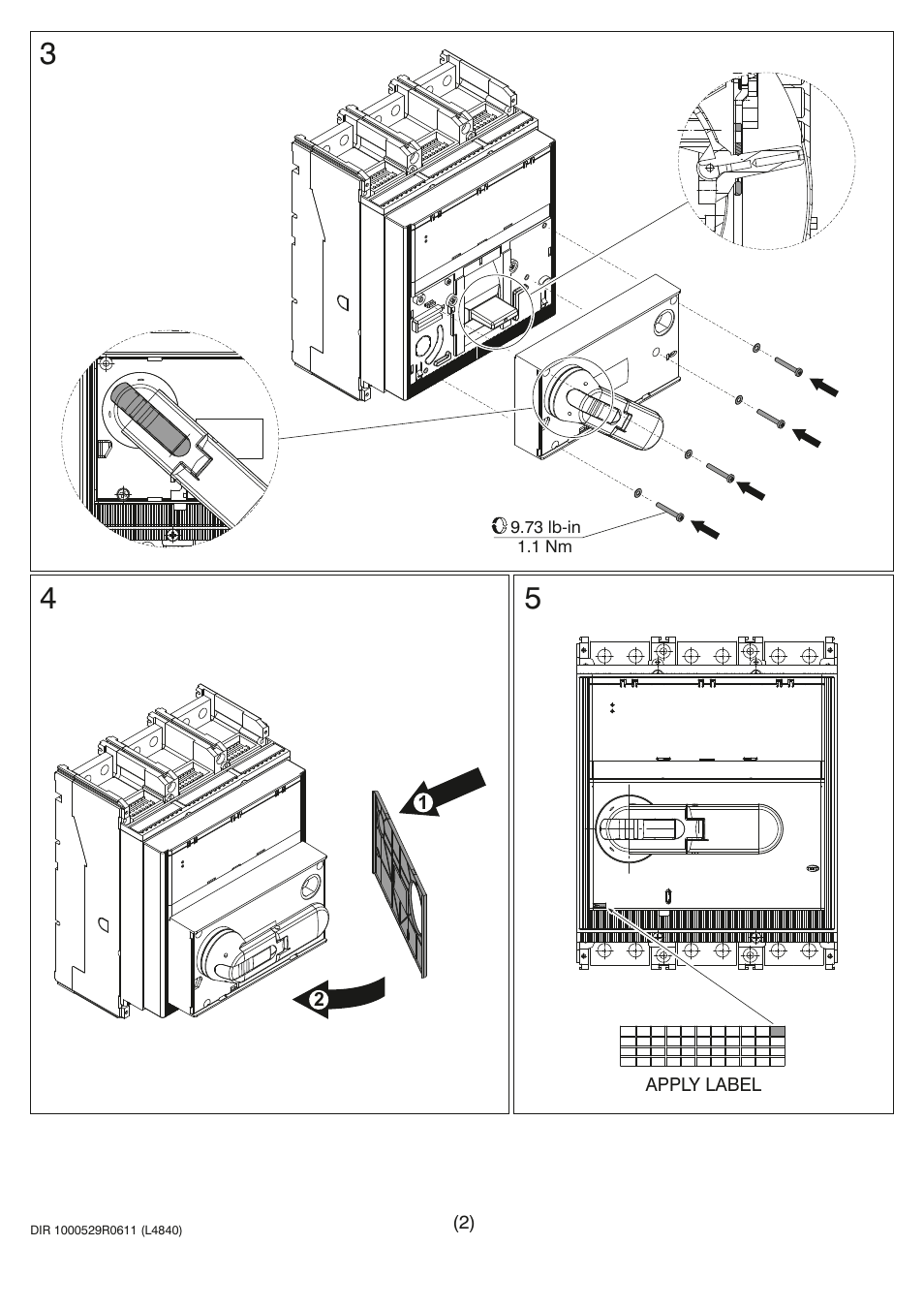 Rockwell Automation 140G-N-RMB_RMY Direct Operating Mechanism User Manual | Page 2 / 4