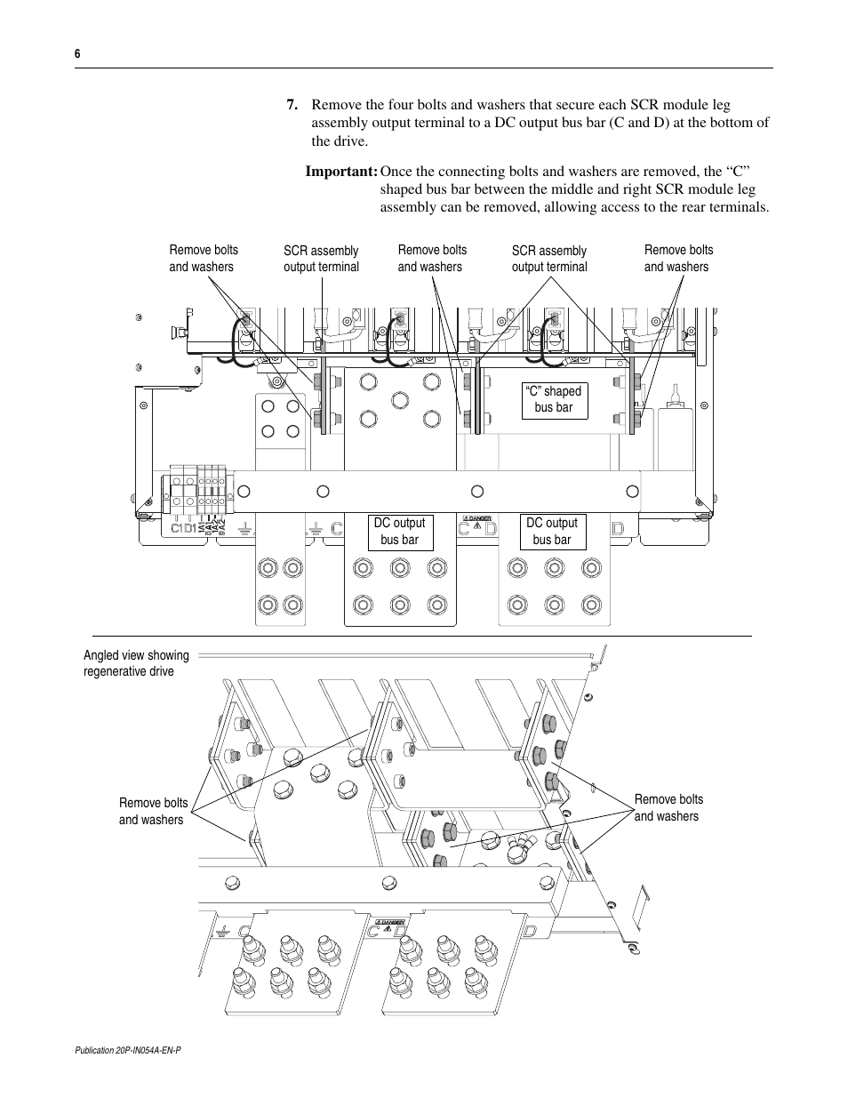 Rockwell Automation 20P PowerFlex DC Drive - Frame D SCR Module Leg Assembly User Manual | Page 6 / 10