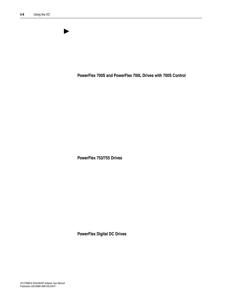 Powerflex 753/755 drives, Powerflex digital dc drives | Rockwell Automation 20-COMM-E PowerFlex EtherNet/IP Adapter User Manual | Page 100 / 296