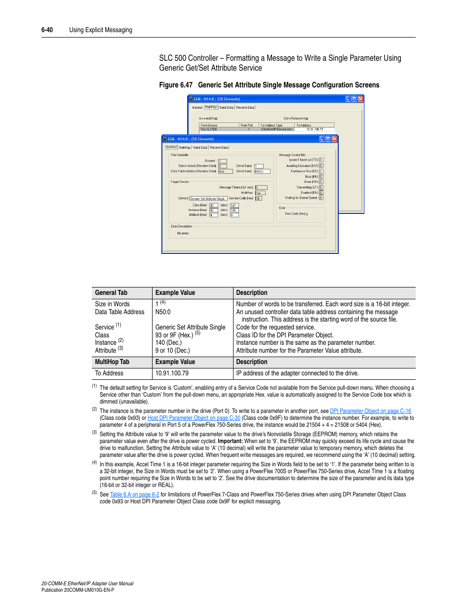Note that | Rockwell Automation 20-COMM-E PowerFlex EtherNet/IP Adapter User Manual | Page 166 / 296