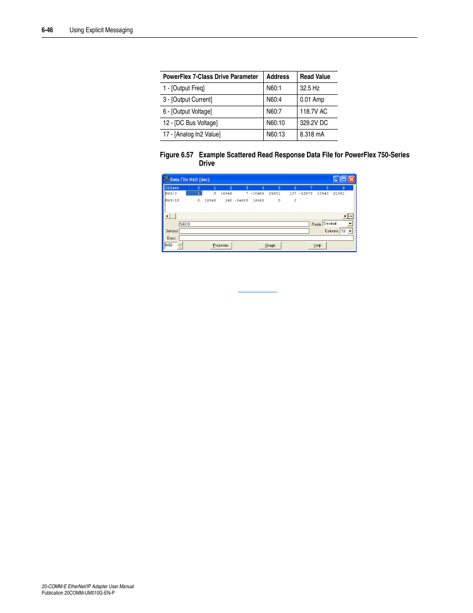 Figure 6.57, To store the response v | Rockwell Automation 20-COMM-E PowerFlex EtherNet/IP Adapter User Manual | Page 172 / 296