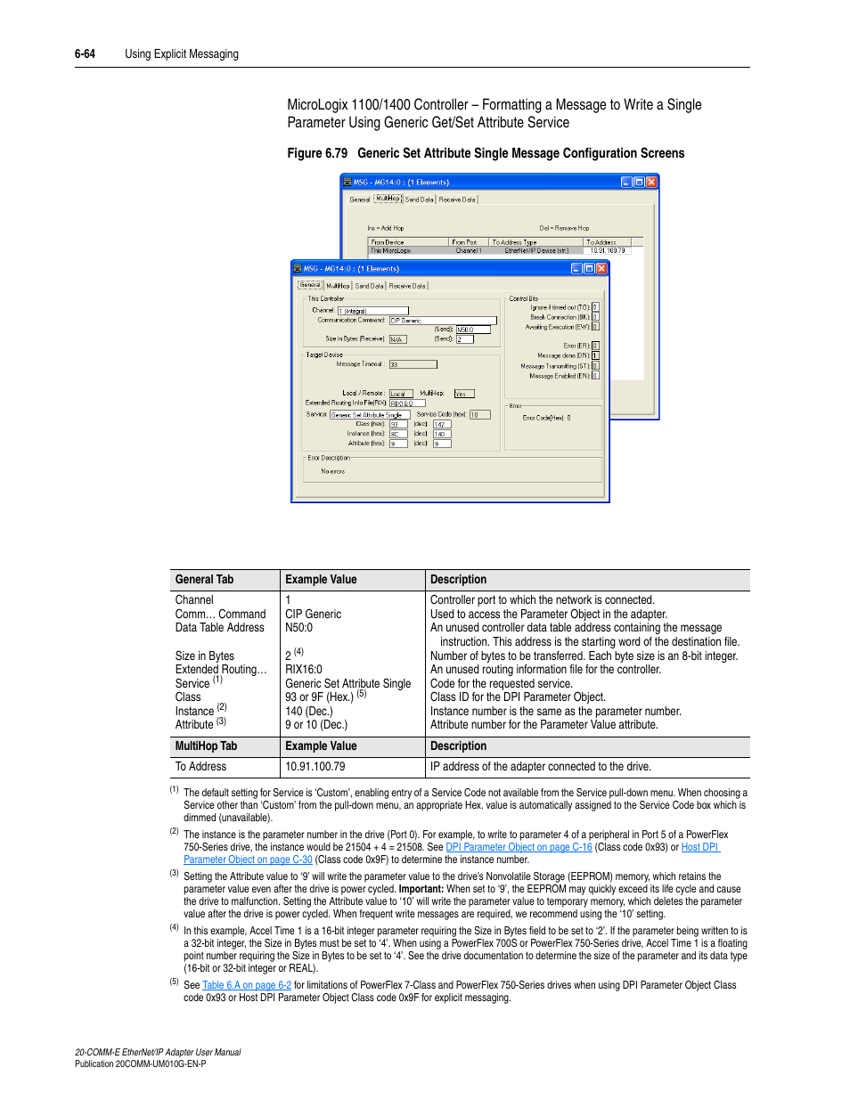 Note that | Rockwell Automation 20-COMM-E PowerFlex EtherNet/IP Adapter User Manual | Page 190 / 296