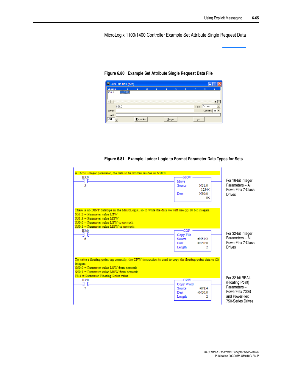 Rockwell Automation 20-COMM-E PowerFlex EtherNet/IP Adapter User Manual | Page 191 / 296