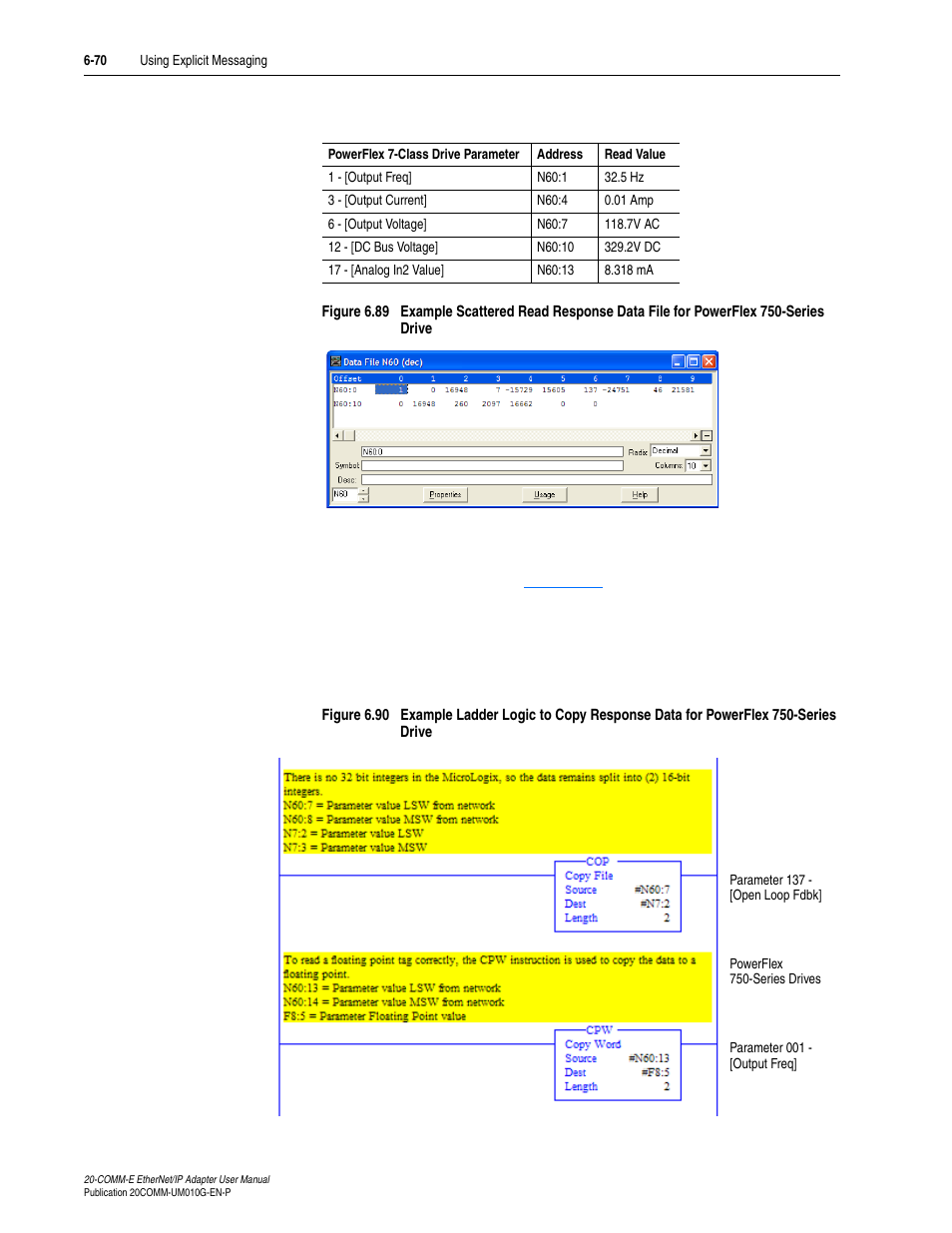 Figure 6.89, To store the response v | Rockwell Automation 20-COMM-E PowerFlex EtherNet/IP Adapter User Manual | Page 196 / 296