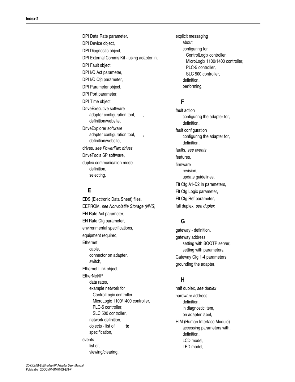 Rockwell Automation 20-COMM-E PowerFlex EtherNet/IP Adapter User Manual | Page 290 / 296