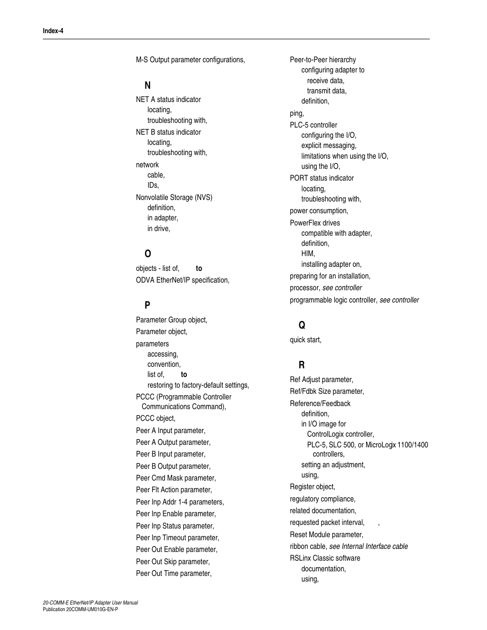 Rockwell Automation 20-COMM-E PowerFlex EtherNet/IP Adapter User Manual | Page 292 / 296