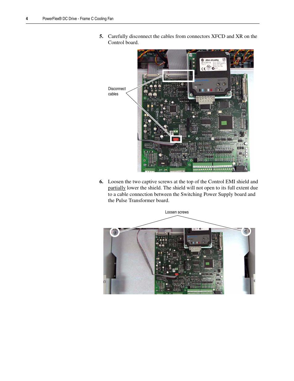 Rockwell Automation 20P PowerFlex DC Drive - Frame C Cooling Fan User Manual | Page 4 / 10