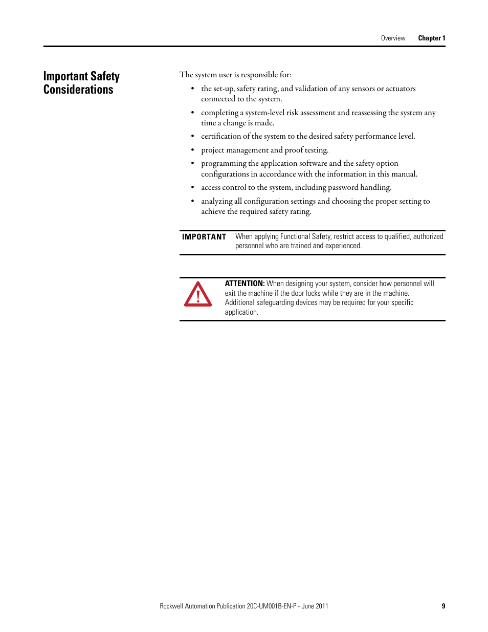 Important safety considerations | Rockwell Automation 20C-DG01 PowerFlex 700H AC Drive Safe Torque Off Option User Manual | Page 9 / 28