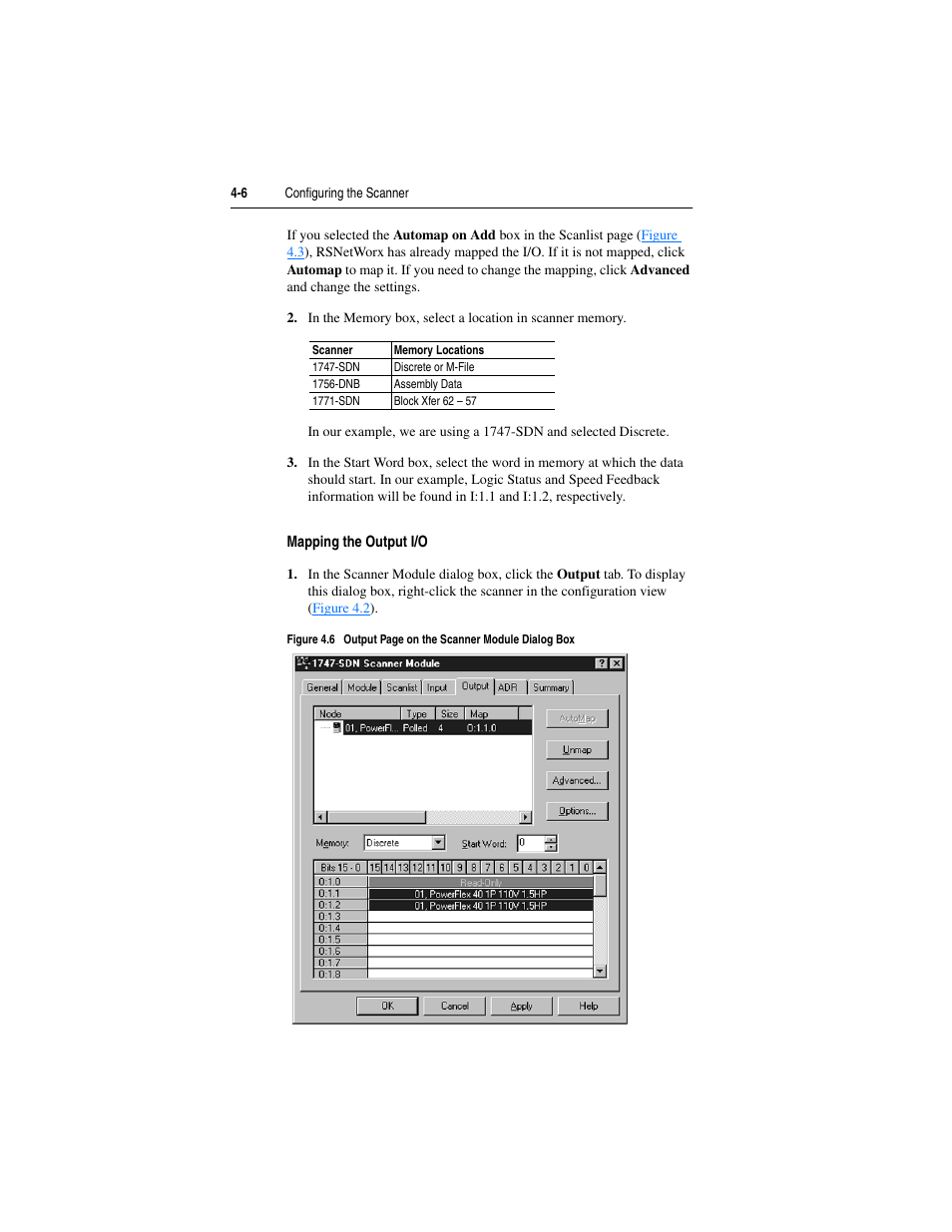 Mapping the output i/o | Rockwell Automation 22-COMM-D DeviceNet Adapter User Manual | Page 42 / 140