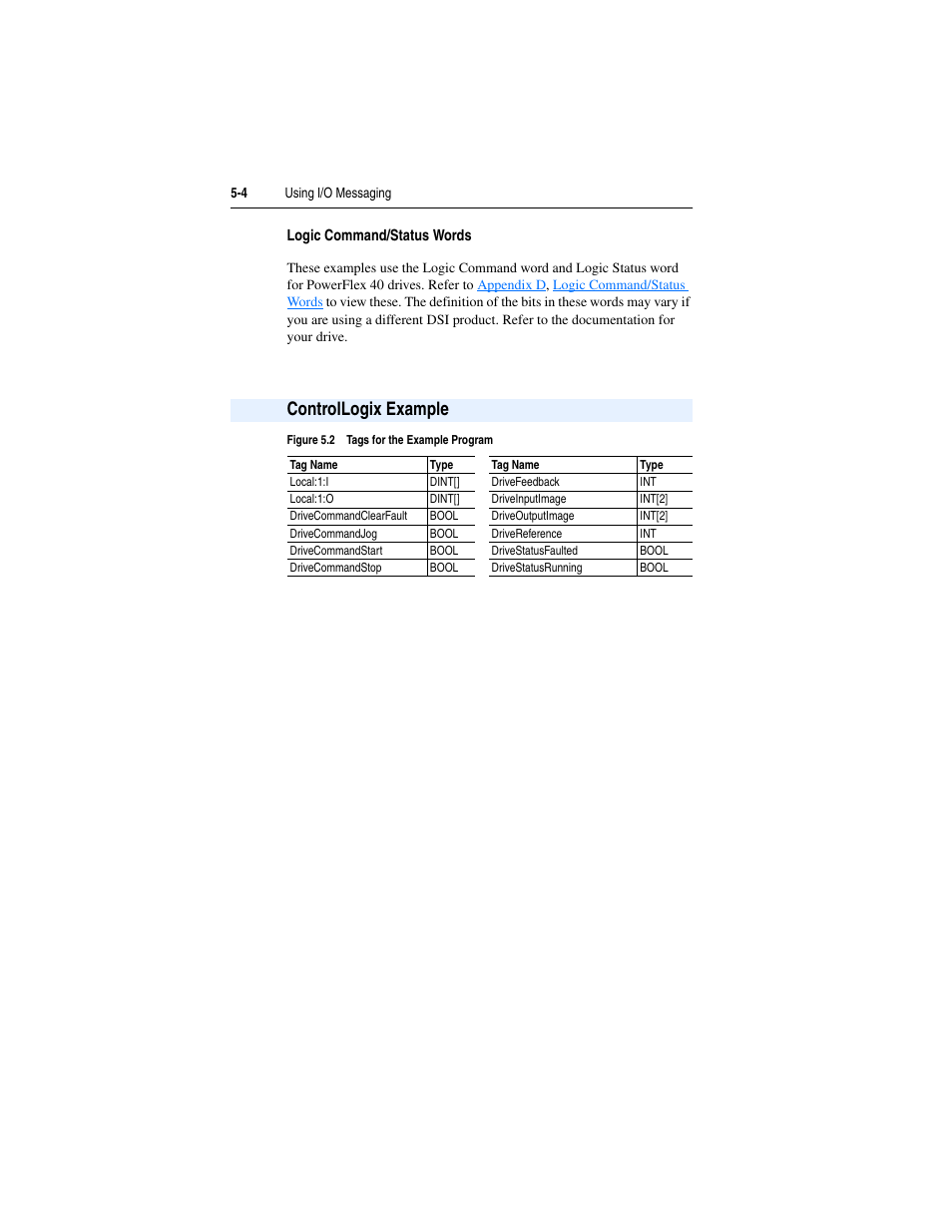 Controllogix example, Controllogix example -4 | Rockwell Automation 22-COMM-D DeviceNet Adapter User Manual | Page 48 / 140