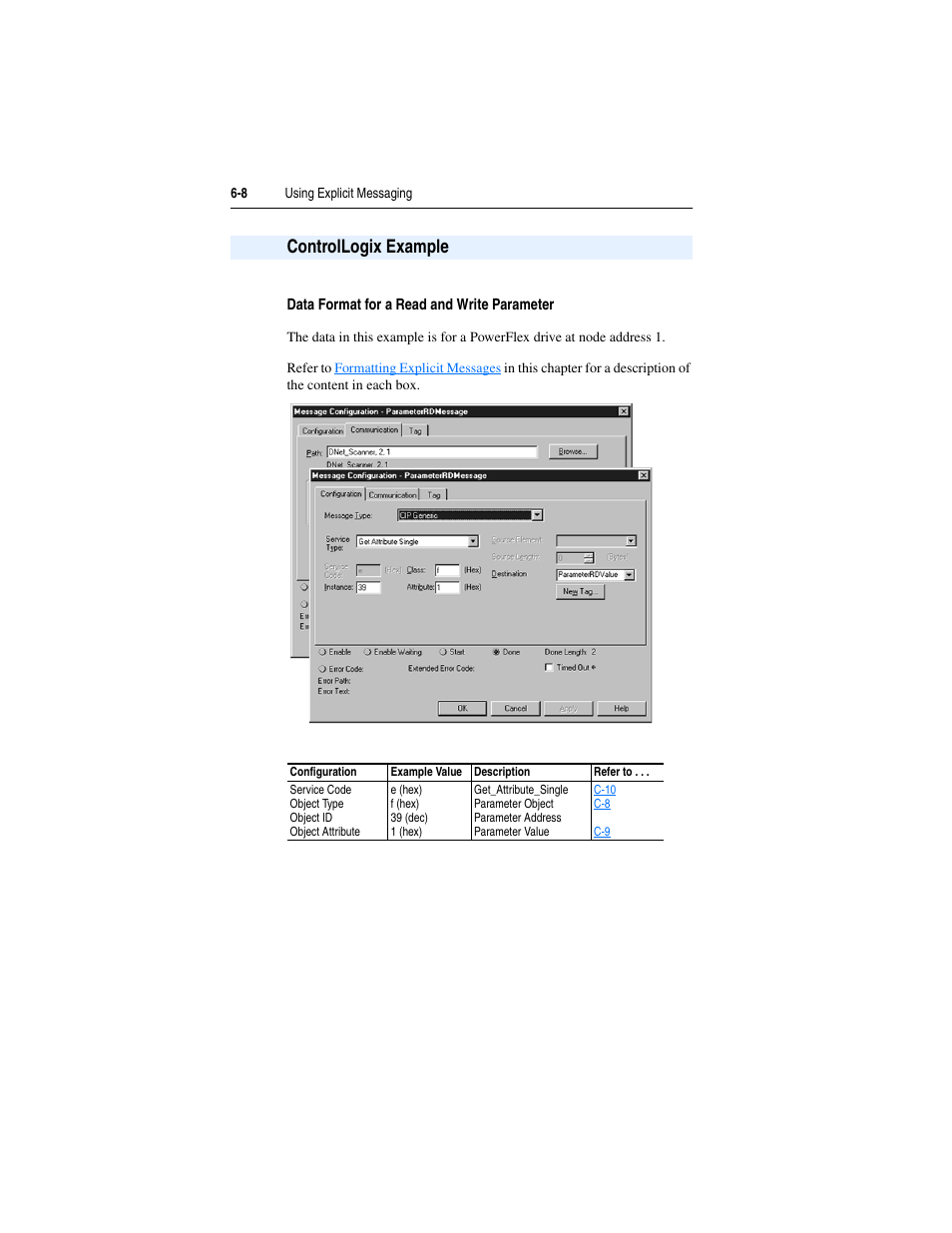 Controllogix example, Controllogix example -8 | Rockwell Automation 22-COMM-D DeviceNet Adapter User Manual | Page 64 / 140