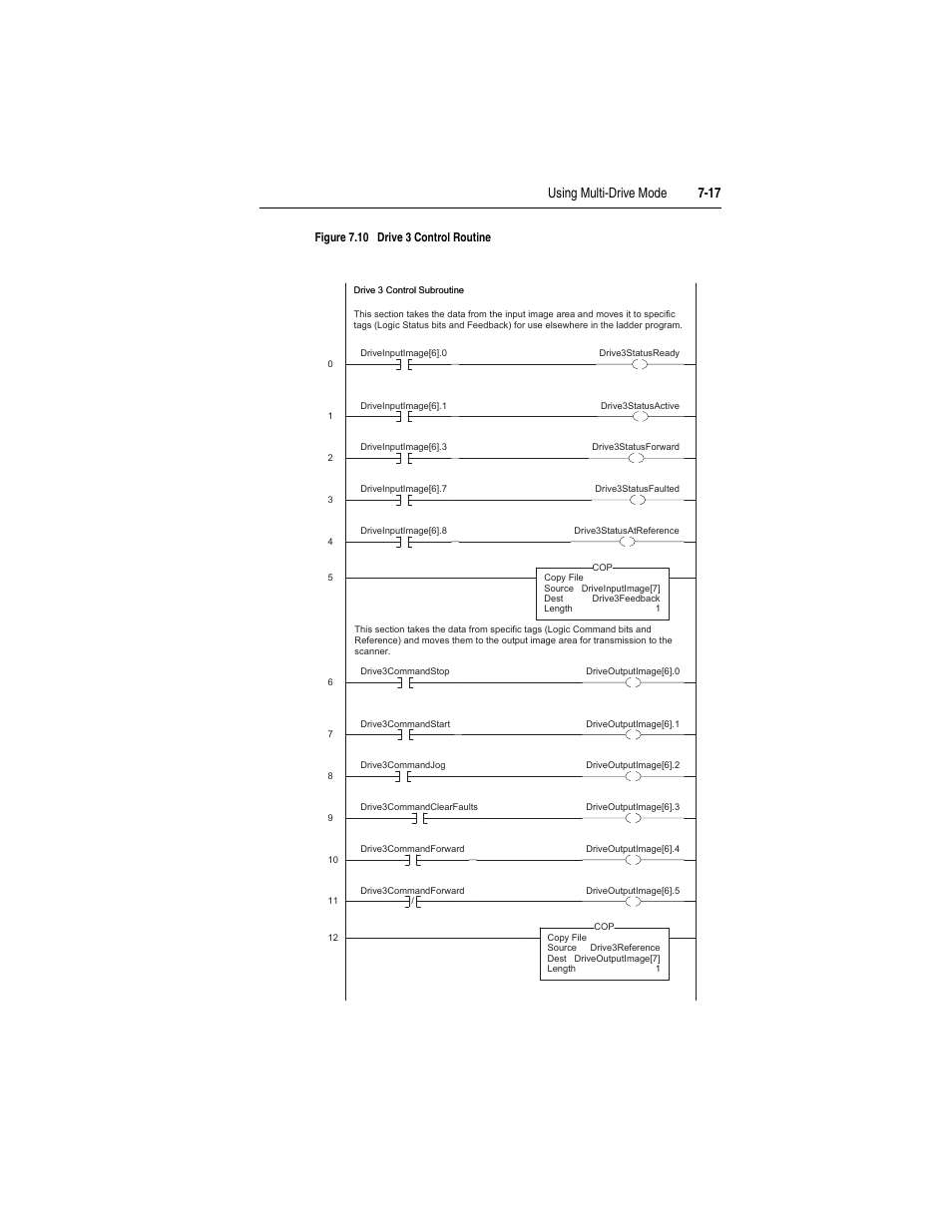 Figure 7.10, Using multi-drive mode 7-17 | Rockwell Automation 22-COMM-D DeviceNet Adapter User Manual | Page 89 / 140