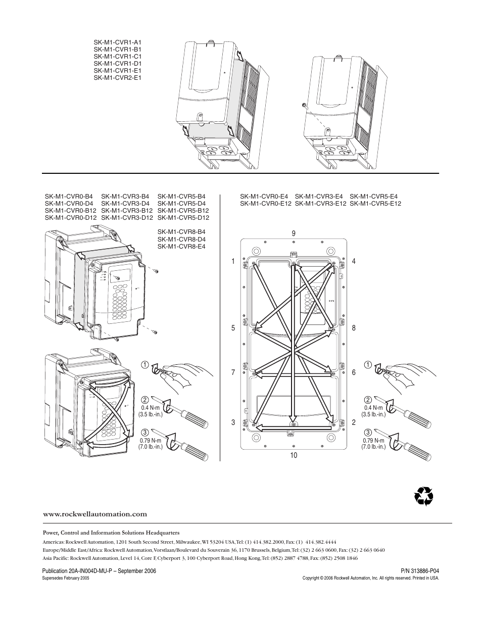Rockwell Automation 20A PowerFlex 70 Replacement Cover Installation User Manual | Page 2 / 2