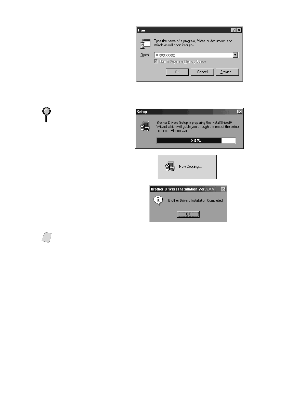 Using windows® 3.1x, Using windows, 1 x -14 | 1 x 6 | Brother MFC 4300 User Manual | Page 101 / 174