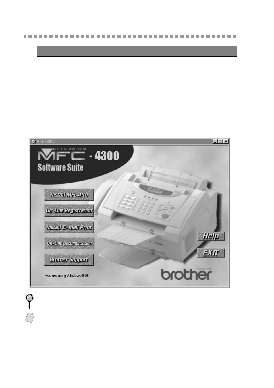 Installing the brother software, Installing the brother software -15, Windows | 95/98/98se/me/2000, Professional and nt, 0 users -15, 0 users 1 | Brother MFC 4300 User Manual | Page 102 / 174