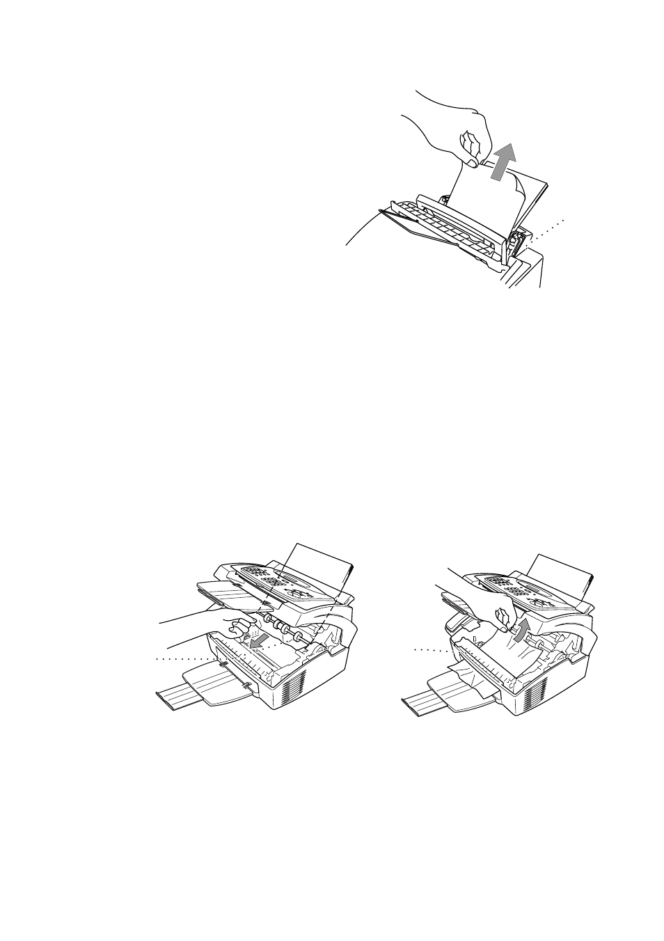 Paper is jammed in the multi-purpose sheet feeder, Or in the fuser unit -7 | Brother MFC 4300 User Manual | Page 127 / 174