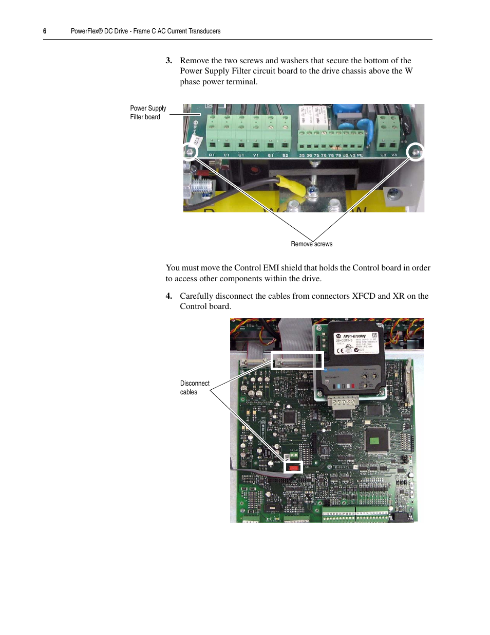 Rockwell Automation 20P PowerFlex DC Drive - Frame C AC Current Transducers User Manual | Page 6 / 12