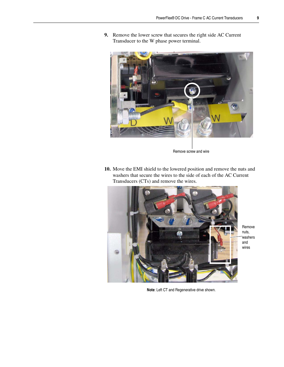 Rockwell Automation 20P PowerFlex DC Drive - Frame C AC Current Transducers User Manual | Page 9 / 12