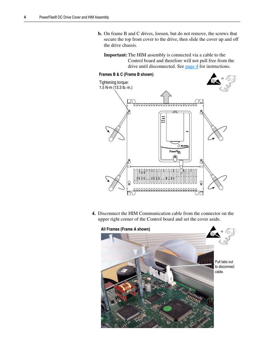 Rockwell Automation 20P PowerFlex DC Drive Cover and HIM Assembly Installation Instructions User Manual | Page 4 / 6