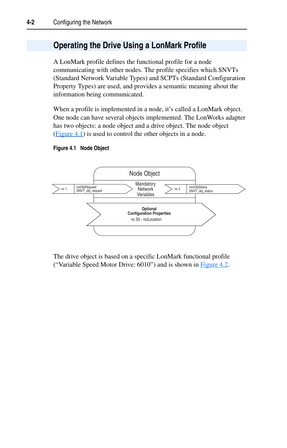 Operating the drive using a lonmark profile, Operating the drive using a lonmark profile -2 | Rockwell Automation 22-COMM-L LonWorks Adapter User Manual | Page 30 / 80