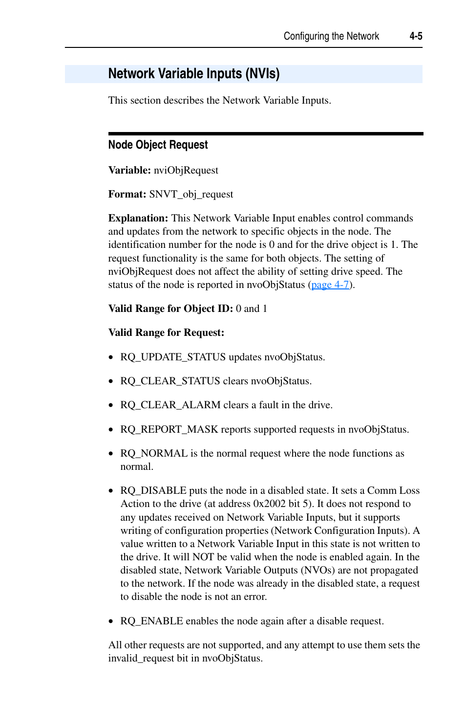 Network variable inputs (nvis), Network variable inputs (nvis) -5, Network variable inputs | Rockwell Automation 22-COMM-L LonWorks Adapter User Manual | Page 33 / 80