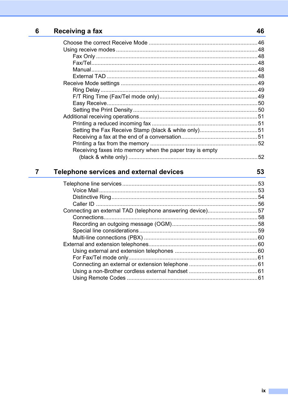 Brother Fax Machine/Multi-Function Center MFC-9125CN User Manual | Page 11 / 267