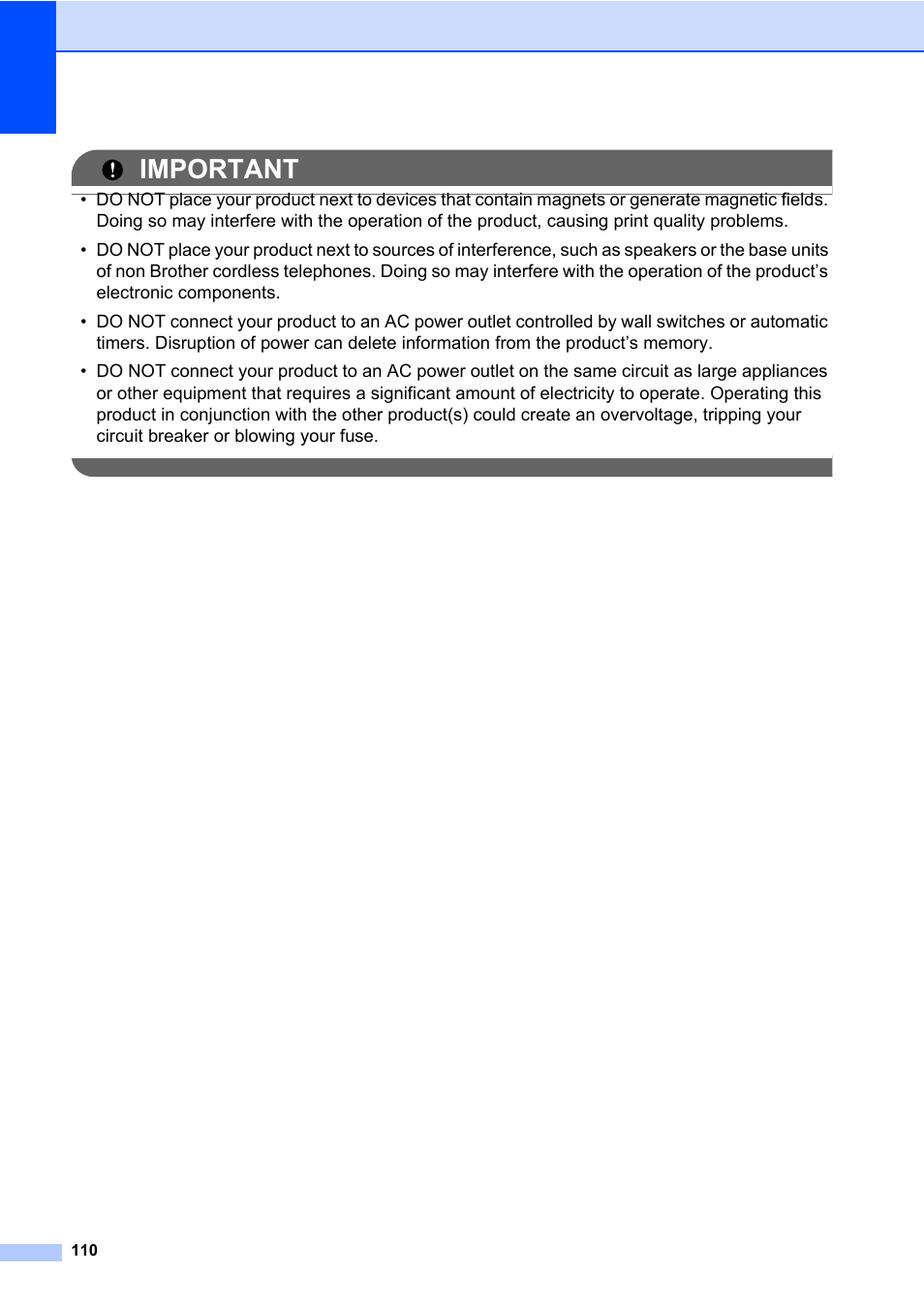 Important | Brother Fax Machine/Multi-Function Center MFC-9125CN User Manual | Page 126 / 267
