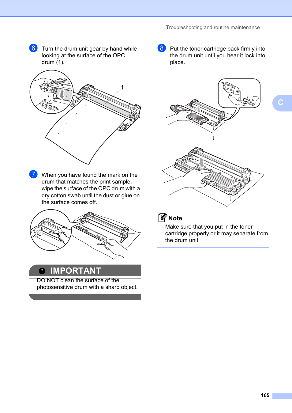 Important | Brother Fax Machine/Multi-Function Center MFC-9125CN User Manual | Page 181 / 267