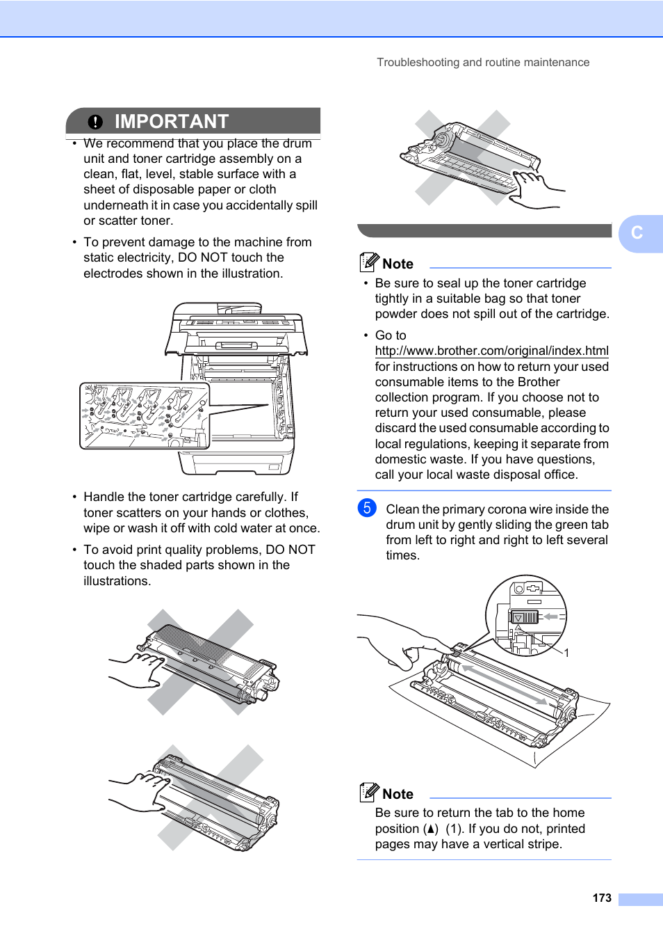 Important | Brother Fax Machine/Multi-Function Center MFC-9125CN User Manual | Page 189 / 267