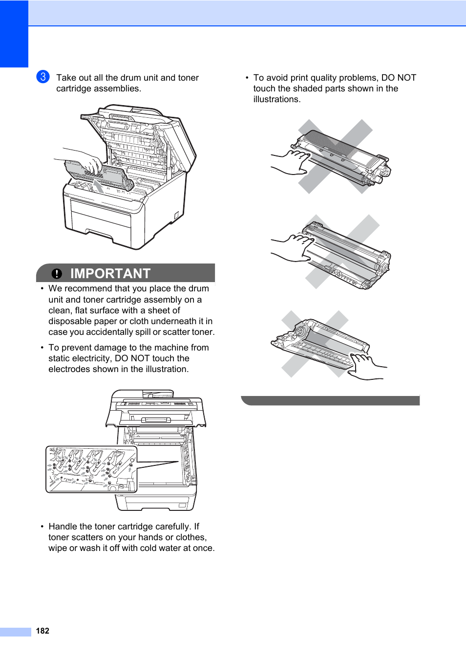Important | Brother Fax Machine/Multi-Function Center MFC-9125CN User Manual | Page 198 / 267
