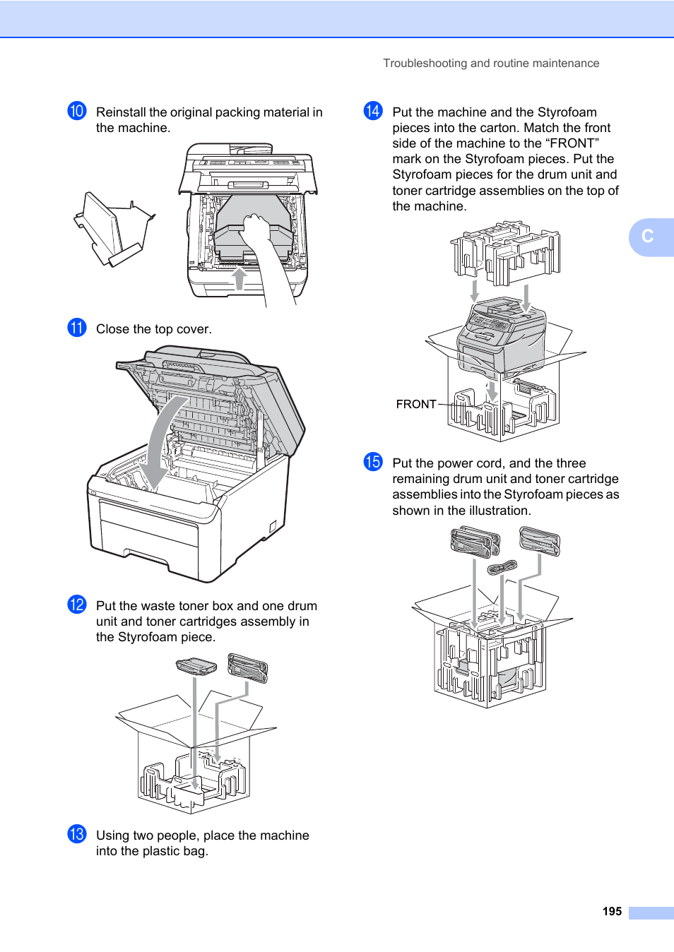Brother Fax Machine/Multi-Function Center MFC-9125CN User Manual | Page 211 / 267