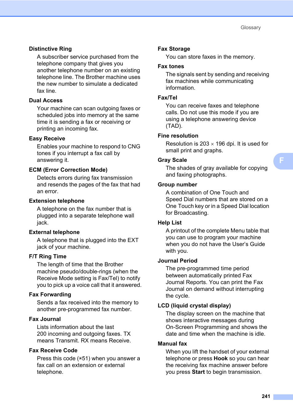 Brother Fax Machine/Multi-Function Center MFC-9125CN User Manual | Page 257 / 267