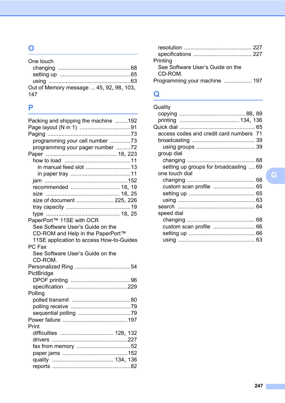 Brother Fax Machine/Multi-Function Center MFC-9125CN User Manual | Page 263 / 267