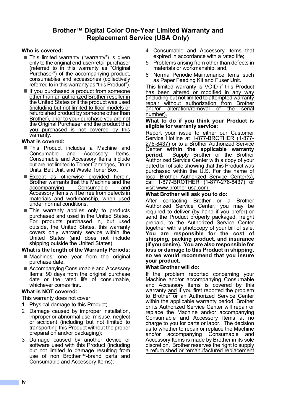 Brother Fax Machine/Multi-Function Center MFC-9125CN User Manual | Page 6 / 267