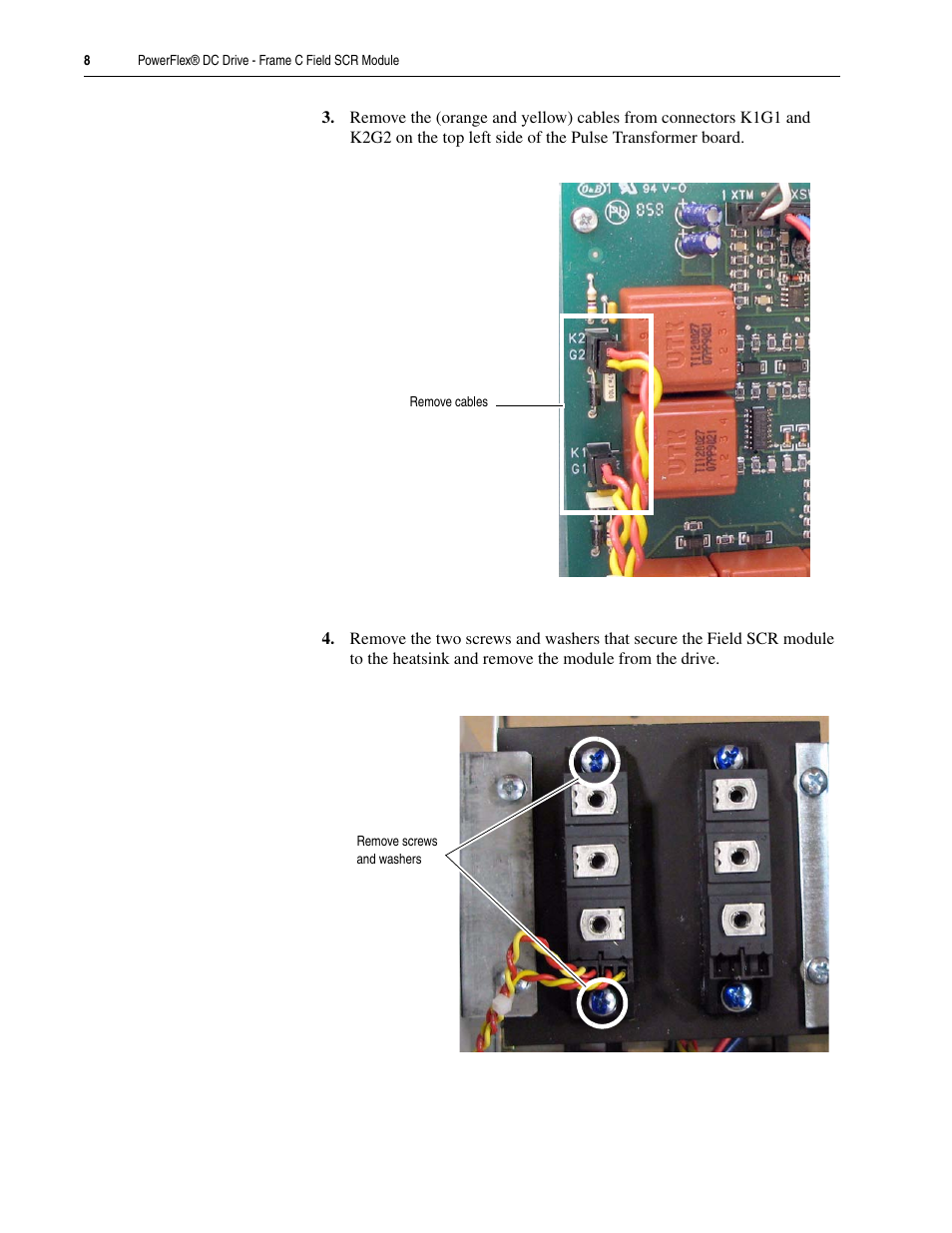 Rockwell Automation 20P PowerFlex DC Drive - Frame C Field SCR Module User Manual | Page 8 / 10
